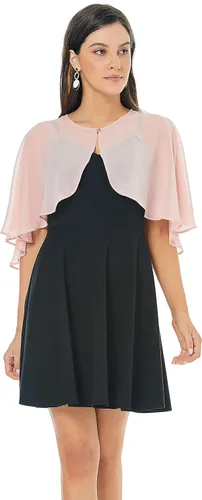 Vista 4 de Chales de encaje de gasa suave para vestido de noche, boda, capa para mujer