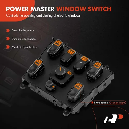 Vista 3 de A-Premium Left Driver Master - Interruptor de ventana eléctrico compatible con Mercedes-Benz W163 ML320 1998-2003 ML430 ML500 ML55 AMG, repuesto #