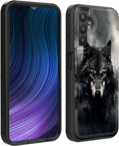 Vista 40 de Funda para Galaxy S23 5G, híbrida de doble capa (tapa a prueba de polvo integrada) (soporte magnético para automóvil) a prueba de golpes, protección