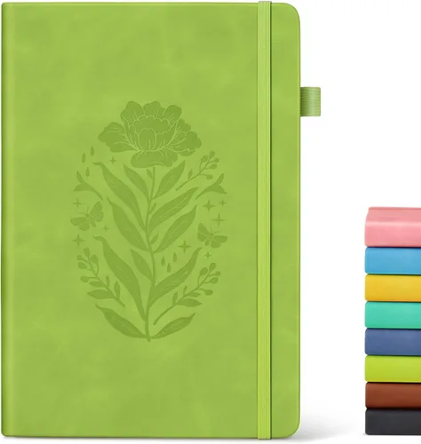 Vista 15 de Cuaderno de diario con líneas para mujeres, A5 de tapa dura de cuero rosa para escribir, 200 páginas, diario de viaje diario, cuaderno grueso