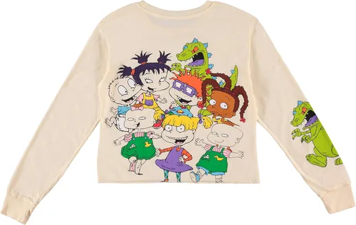 Vista 2 de Nickelodeon Rugrats Angelica and Reptar - Camiseta de manga larga con estampado de manga larga