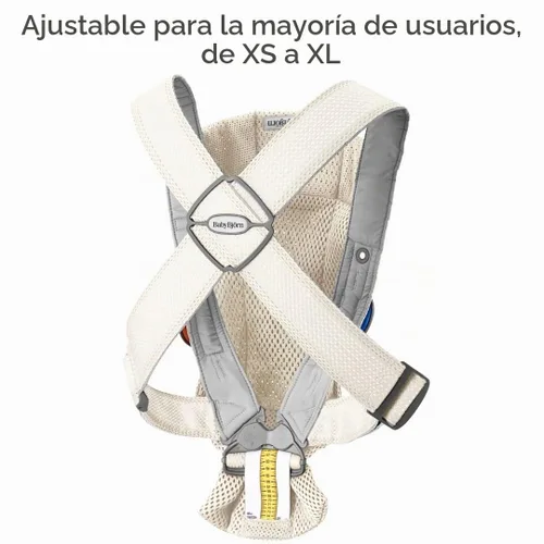 Vista 9 de BabyBjorn Portabebés Mini - Malla 3D, Crema