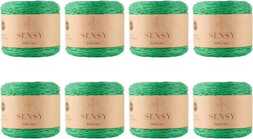 Vista 40 de Sensy Premium - Hilo de rafia multicolor (185 yardas, 100% papel, 400)