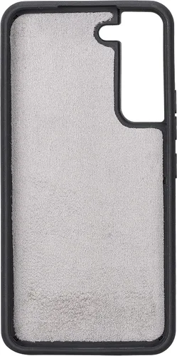 Vista 6 de Bayelon Funda compatible con Galaxy S22, cartera de cuero de grano completo para teléfono, funda desmontable con soporte, funda magnética abatible