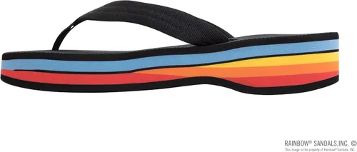 Vista 2 de Rainbow Sandals Top de goma suave con cuña de cuatro capas para mujer con correa de nailon relleno de EVA de 34