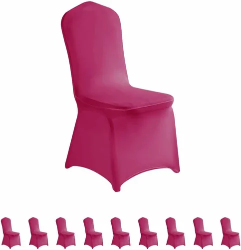 Vista 26 de LZY 6 piezas Fundas de Silla de Spandex Elásticas Fundas Deslizables para Fiestas de Boda, Fundas de Decoración de Sillas de Comedor y Banquete Negro