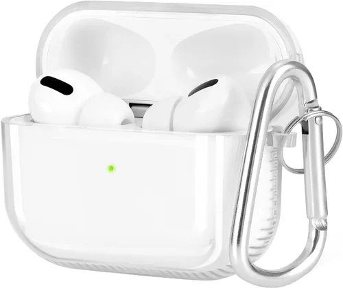 Vista 11 de KOREDA Funda Protectora Compatible con AirPods Pro y AirPods Pro 2 Estuche, Funda Protectora Completa Suave y Transparente a Prueba de Golpes