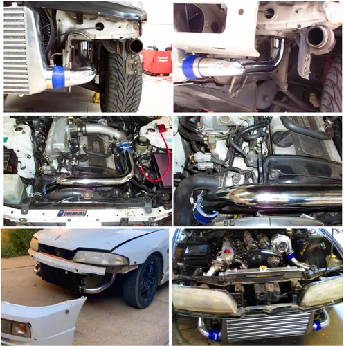 Vista 7 de Kit de intercooler para Nissan Skyline GT-R R32 HCR32 HNR32 RB20DET; R33 ECR33 GTS RB25DET; R34 ER34 GTT RB25DET, 1989-2001 Bolt On