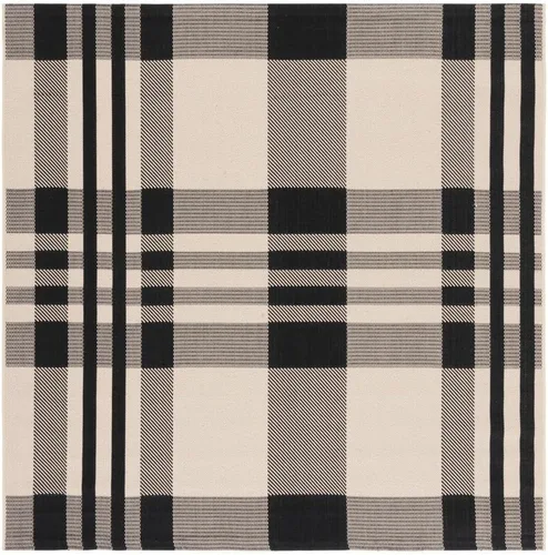 Vista 94 de SAFAVIEH Alfombra Lavable para Exteriores Colección Courtyard - 2'3" x 4', Beige y Azul, Patrón a Cuadros, No Desprende Pelusa y Fácil Limpieza