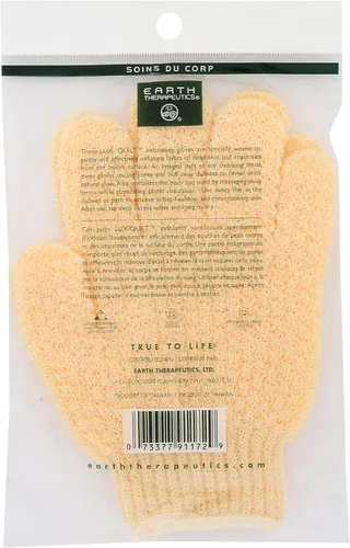 Vista 2 de Earth Therapeutics Guantes exfoliantes hidratantes, naturales