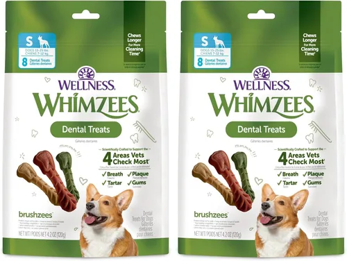Vista 23 de WHIMZEES Wellness Freshzees Golosinas dentales para perros, barra de tamaño extra pequeño, (56 unidades)