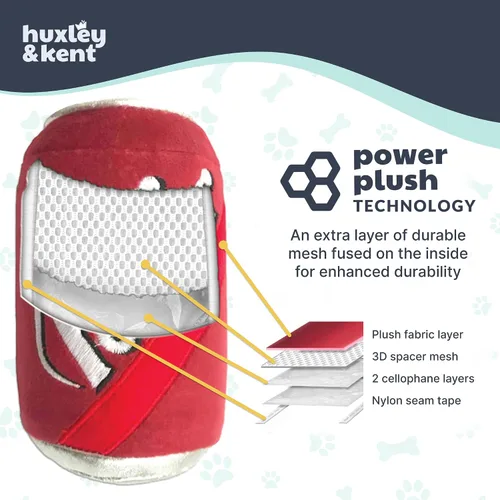 Vista 3 de Huxley & Kent Juguete Divertido para Perros con Chirriador – Juguetes de Felpa Power Plush con Chirriador para Perros Pequeños, Medianos y Grandes