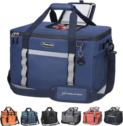 Vista 10 de Maelstrom Bolsa de enfriamiento suave, 35/55/75 latas enfriador de playa con acceso abatible Lightweight, 5-layer Insulation, 12H Cold, Leakproof