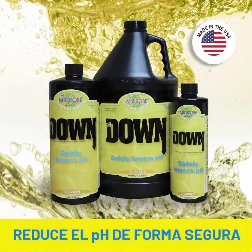 Vista 5 de Microbe Life Hydroponics Líquido de control de pH hacia abajo, tampón premium para estabilidad del pH, disminuye los niveles de pH, uso