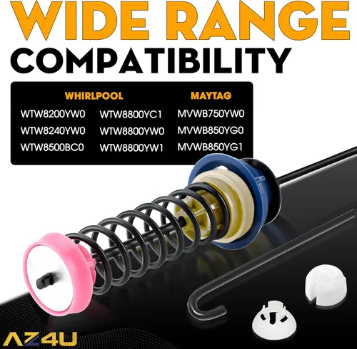 Vista 2 de 4 piezas de varillas de suspensión para lavadora de 68.58 cm reemplaza W10440786 W10368626 W10368627 W10440739 para lavadoras de carga superior