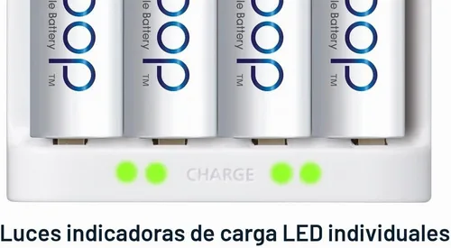 Vista 9 de Cargador de batería avanzado individual Panasonic Eneloop con 4 luces led que indican la carga BQ-CC17 Blanco