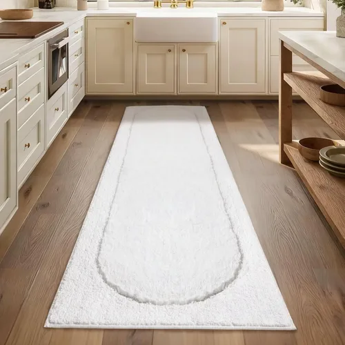 Vista 16 de DEXDE - Alfombra antideslizante para baño, ducha, 24 x 16 pulgadas, color beige