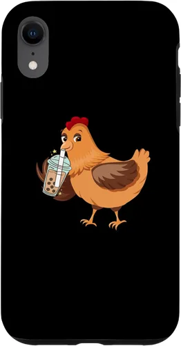 Vista 8 de Funda divertida para iPhone 14 con leche Boba para bebedor de té con leche y pollo, para iPhone 14