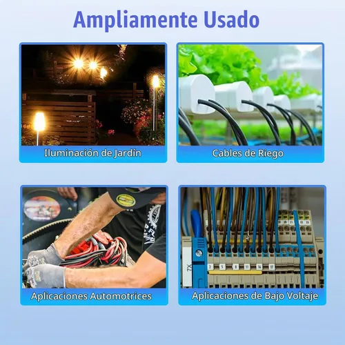 Vista 6 de 50 piezas de conectores de cable eléctrico impermeables, tapas de tuercas de torsión impermeables para exteriores, conector de terminal de cable