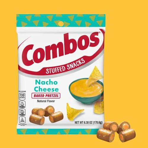 Vista 4 de COMBOS Cheese Snacks - Paquetes de bocadillos de queso nacho, aperitivo de galleta horneada, bolsa a granel de 6.3 onzas (paquete de 12) Easy