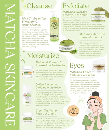 Vista 7 de LILY SADO TEA+C Coffee & Matcha Caffeine Eye Cream - Loción hidratante natural vegana antienvejecimiento con granos de café arábica + té verde
