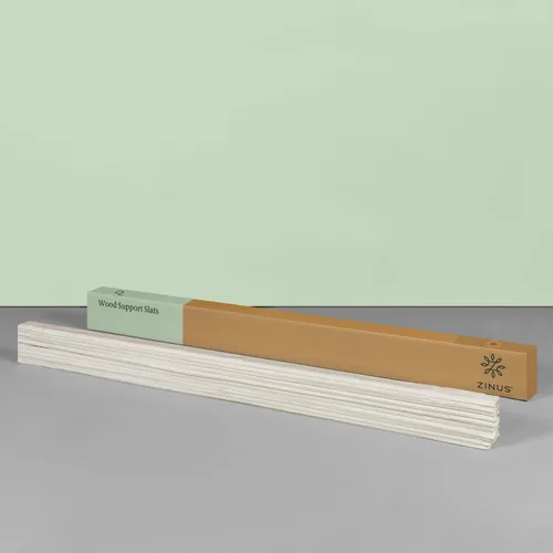 Vista 6 de Zinus - Listones de madera maciza para cama Bunkie Board con cubierta exterior de tela, no requiere montaje, color natural