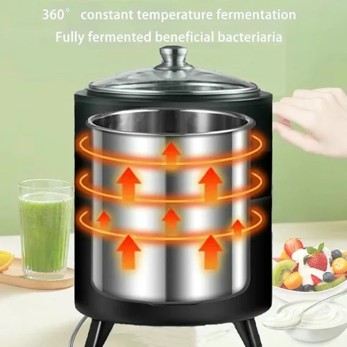 Vista 3 de Fabricante comercial de yogur, máquina automática de fermentación de yogur, fermentador eléctrico para vinagre de frutas, yogur, natto, vino de arroz