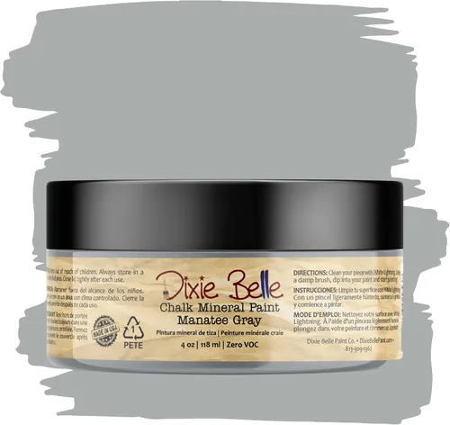 Vista 33 de Pintura para muebles con acabado de tiza Dixie Belle Paint Company - Amatista (4oz) - Pintura mineral de tiza chic púrpura profundo mate