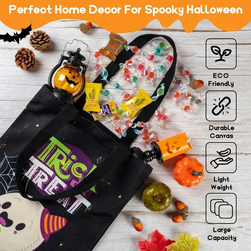 Vista 3 de ATFUNSHOP Halloween Trick or Treat Tote Bag 15.7
