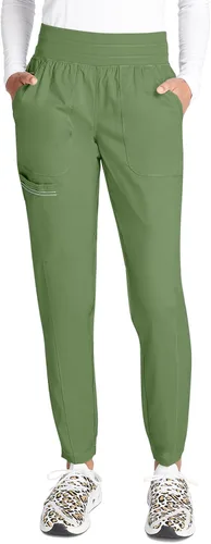 Vista 17 de Cherokee WW011 - Pantalones de uniforme médico para mujer tipo jogger con tiro normal, cintura elástica de 5 bolsillos, ultra suaves con elasticidad
