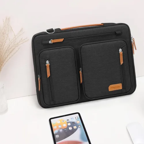 Vista 8 de MOSISO 360 Protective Laptop Bag, Computer Bags, Side Open Messenger Bag with Trolley Sleeve&5 Pockets