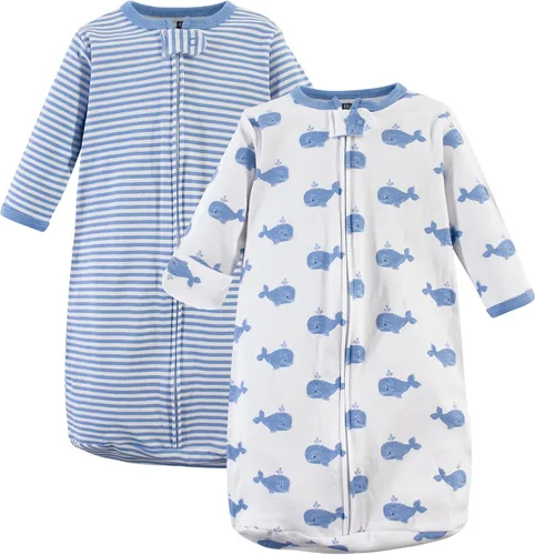 Vista 7 de Hudson Baby Saco de dormir unisex de algodón con manga larga para bebé, saco, manta