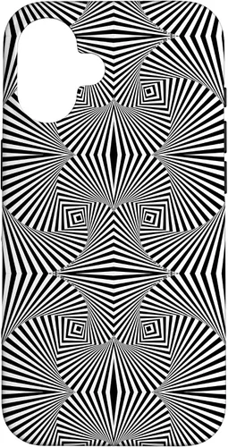 Vista 28 de Funda de arte óptico abstracto hipnotizante con diseño retorcido para iPhone 13