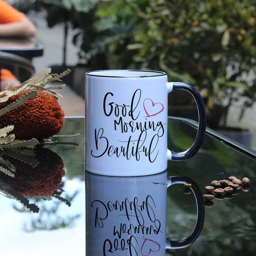 Vista 3 de Bonita taza de aniversario de boda con texto en inglés "Good Morning Good Morning" para mujer, regalo de cumpleaños novedoso para esposa, novia