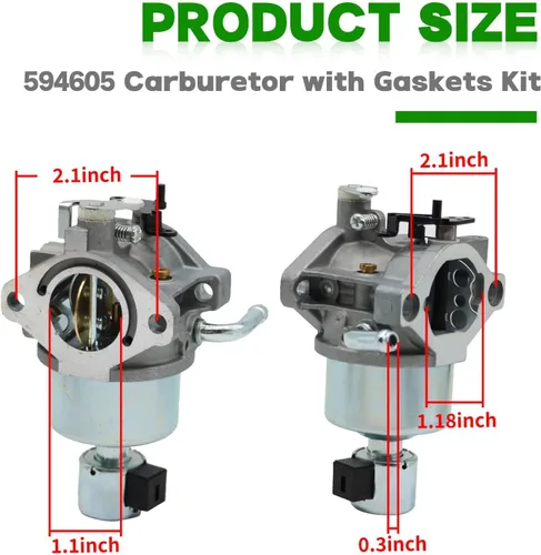 Vista 6 de 594605 Carburador con Kit de Juntas de Repuesto para Motor de 17.5 14Hp - 18Hp 594605 792768 591734 594603 Carb Motor de Un Solo Cilindro