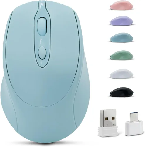 Vista 12 de Ratón Bluetooth, inalámbrico recargable para portátil/iPad/MacBook Pro/Air, mouse silencioso portátil delgado para Surface Pro/PC/Lenovo/Samsung