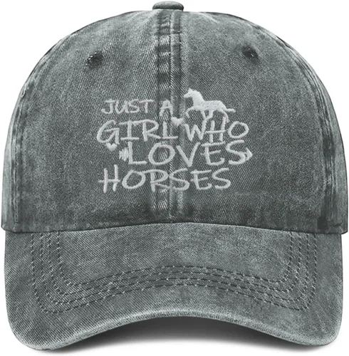 Vista 18 de Just Girl Who Loves Horse - Gorra de béisbol para mujer, ajustable, de moda, de algodón