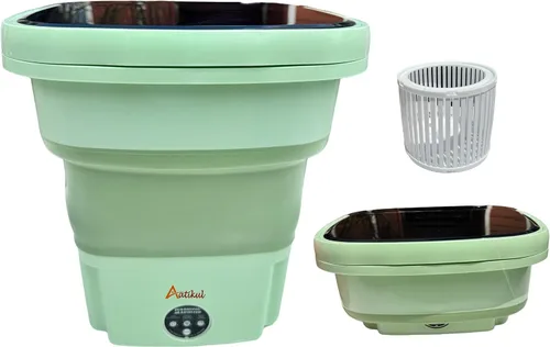 Vista 8 de Lavadora portátil mejorada, mini lavadora de 15 L, nuevo interruptor, lavadora plegable de ropa interior, ropa para bebés y ropa pequeña, adecuada