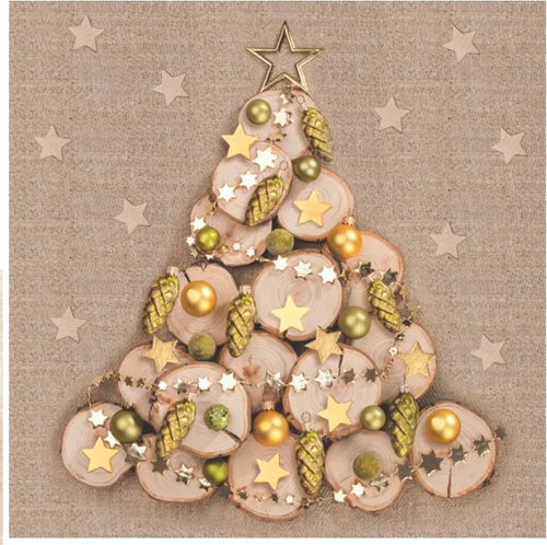 Vista 15 de Servilletas de papel de 20 unidades de 13 x 13 pulgadas para Navidad, 3 capas, estampado de campanas y velas, servilletas de cóctel para fiestas