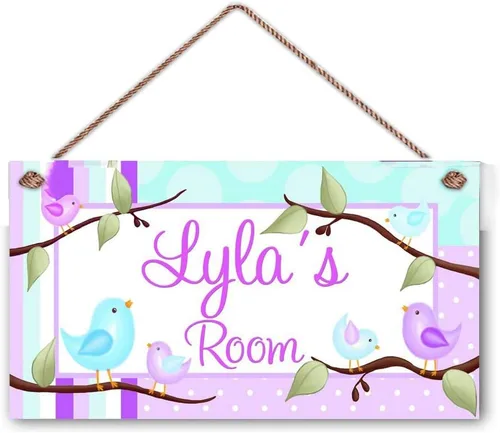 Vista 19 de Letrero de puerta personalizado con nombre de elefante de selva de animales Sign-89