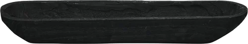 Vista 6 de Creative Co-Op Cuenco decorativo de madera de paulownia, color negro