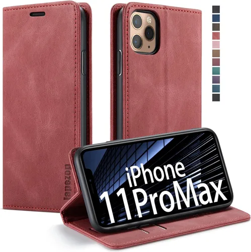 Vista 17 de japezop Funda para iPhone 11 Pro, iPhone 11 Pro funda tipo cartera para mujeres u hombres con [bloqueo RFID] soporte para tarjetas de crédito, funda