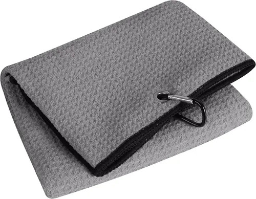 Vista 4 de Juego de toallas de golf con patrón de gofre de microfibra, toalla de golf triple con clip para bolsa y kit de herramientas de cepillo con limpiador