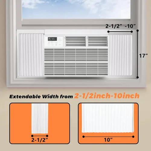 Vista 2 de GCGOODS Paneles laterales de aire acondicionado para ventana con doble capa, kit de panel lateral de aire acondicionado de ventana aislante