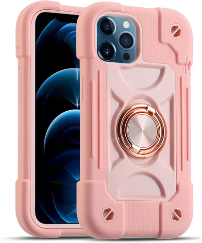 Vista 64 de MARKILL Funda compatible con iPhone Air de 6.5 pulgadas 2025 con soporte de anillo giratorio de 360 grados, protección contra caídas de grado