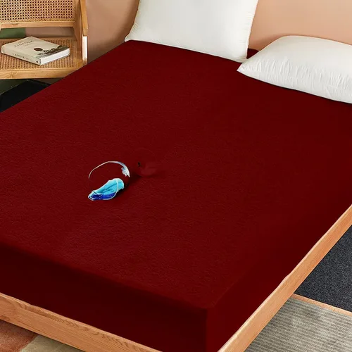 Vista 2 de SKY BEDDINGS Protector de colchón impermeable de tamaño individual, funda de colchón de rizo de alta calidad, ultrasuave, transpirable, sin ruido
