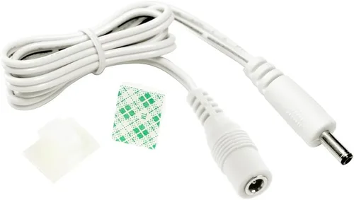 Vista 7 de EShine, cable de extensión, macho a hembra, para LED bajo el gabinete con gancho para cable para una cómoda instalación Negro