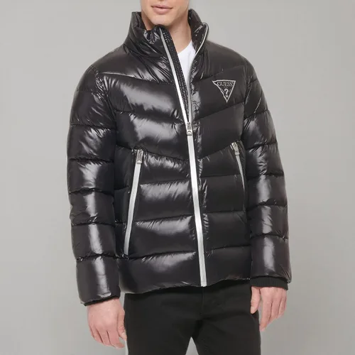 Vista 5 de GUESS Chaqueta acolchada de peso medio para hombre con capucha extraíble