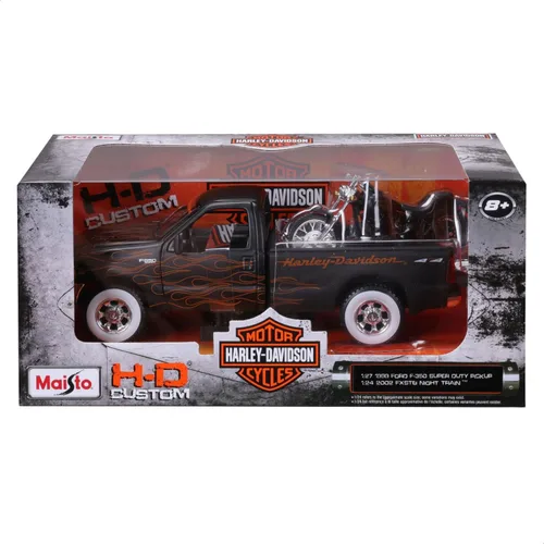 Vista 8 de Maisto – 32181bk – Vehículo Miniatura – Modelo Harley Davidson 1936 – Escala 1: 24 Escala – Ford F 350 Super Duty