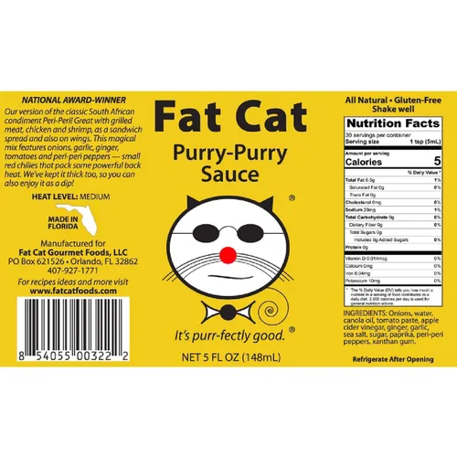 Vista 2 de Fat Cat Gourmet - Caja de regalo de salsa picante natural con nombre de gato divertido y set de regalo Peri-Peri Fantasma Scorpion Carolina